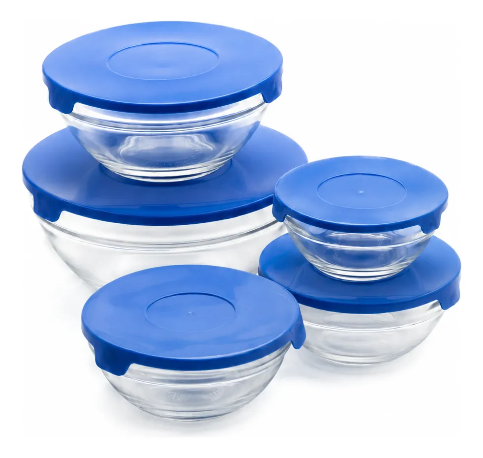 Set 5 bowl de vidrio